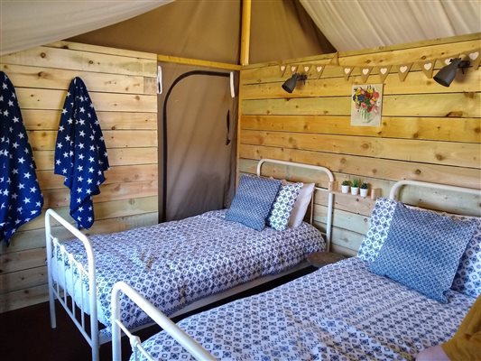 safari tent bedroom